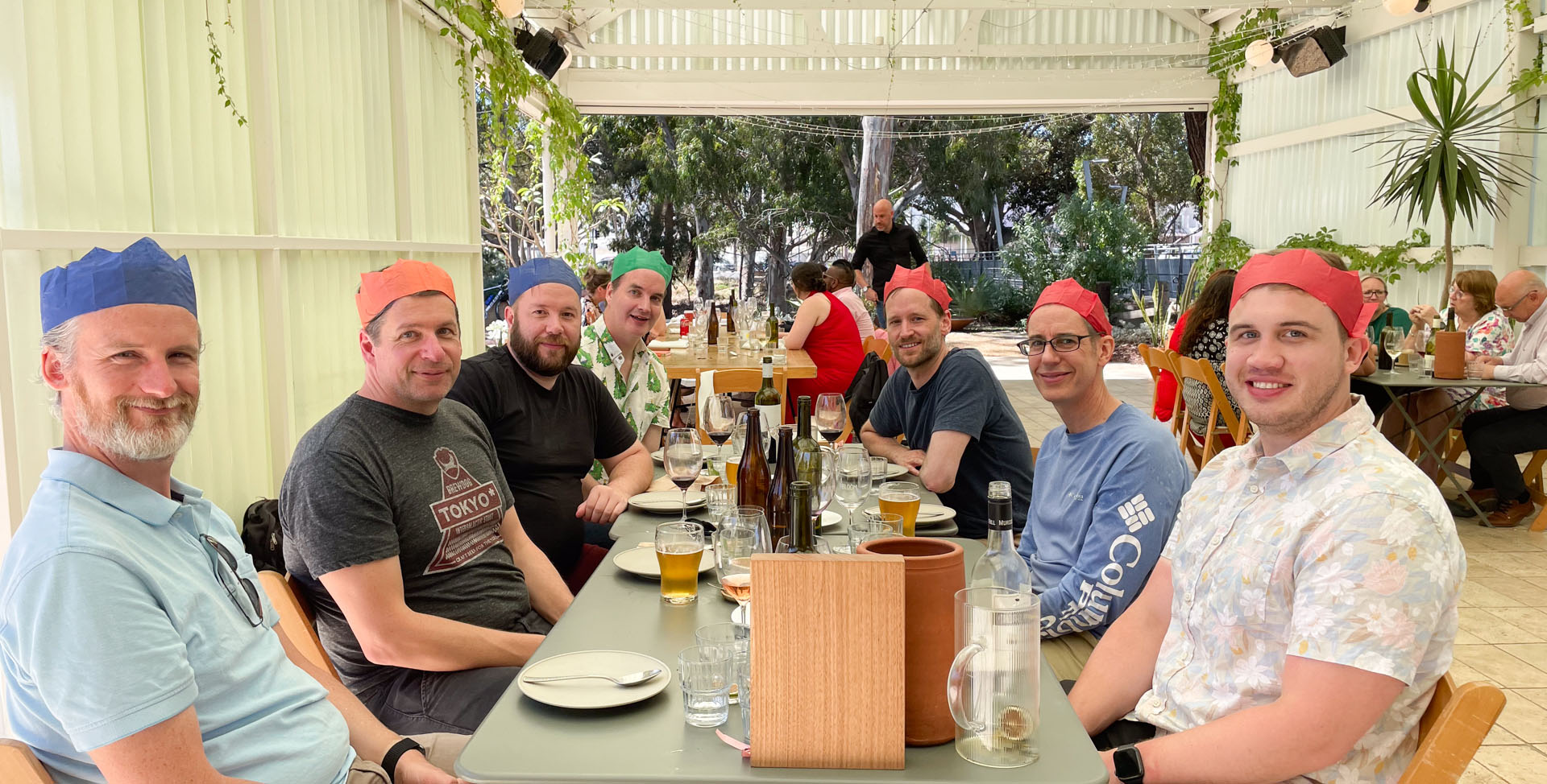 Lunch in our festive paper crowns